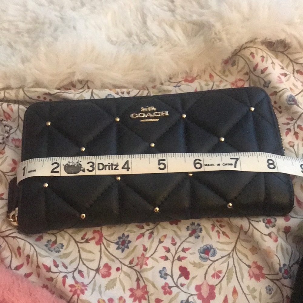 COACH wallet black and gold nwt